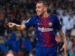 Alcácer anotó al 23' y después repitió al dosis al 65'. AFP/J. Lago