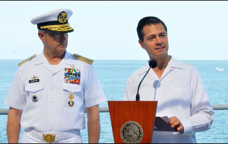 Peña agradeció el trabajo coordinado entre las secretarías de Marina y Medio Ambiente para impulsar el desarrollo de los mares mexicanos. Twitter/@PresidenciaMX