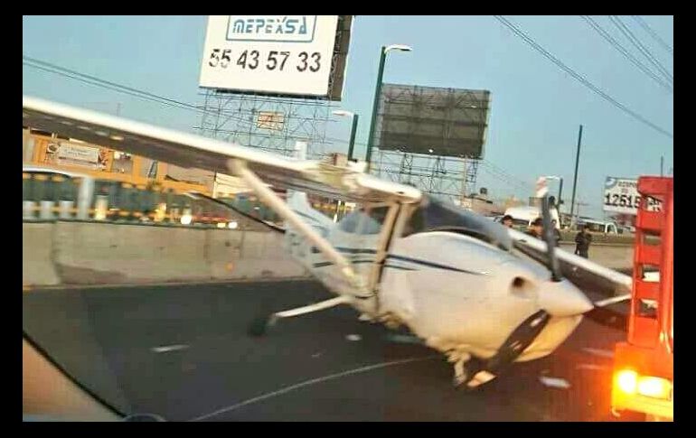 Esta mañana la aeronave despegó a las 06:15 horas de esta mañana y aterrizó de emergencia sobre el Boulevard Miguel Alemán. TWITTER / @SUUMA_CDMX
