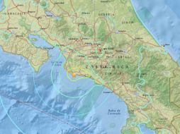 El terremoto fue a 16 km al sureste de la turística localidad costera de Jaco y a una profundidad de 19.8 km. ESPECIAL /USGS