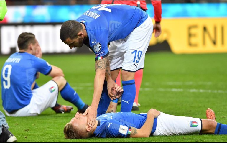 Chiellini disputó los mundiales de 2010 y 2014, y en este último fue protagonista cuando el uruguayo Luis Suárez mordió su hombro. EFE / D. Zennaro