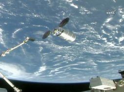 La nave de suministros se quedará en la estación espacial hasta principios de diciembre, cuando será liberada con un cargamento de basura. AP/NASA