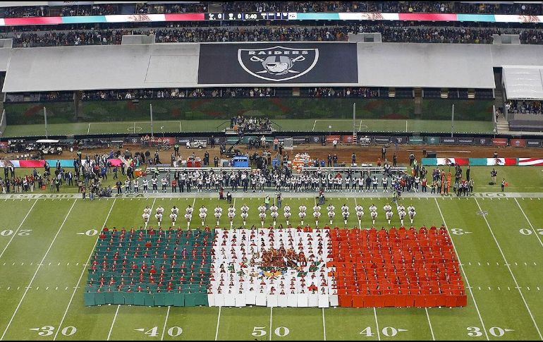 Por segundo año consecutivo, los Raiders serán locales, en esta ocasión ante Patriotas de Nueva Inglaterra y su legendario mariscal de campo Tom Brady, el próximo 19 de noviembre. TWITTER / @nflmx