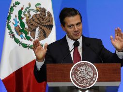 Peña Nieto durante la Cumbre Mundial de Líderes contra el Cáncer. AP/R. Blackwell