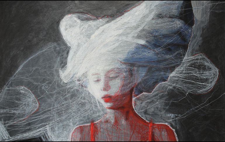 Pieza. Cuadro que estará a la venta, obra de Carlos Larracilla. ESPECIAL