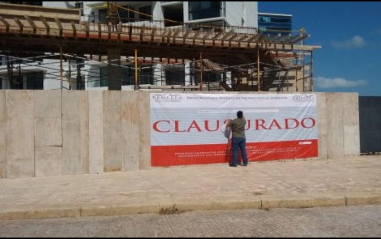 En septiembre ya se había clausurado de manera temporal el proyecto debido a que no se tenía la autorización de la Semarnat. ESPECIAL/ @PROFEPA_Mx