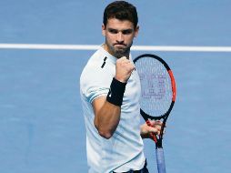 Grigor Dimitrov. El búlgaro celebra tras ganar un punto ante David Goffin. EFE