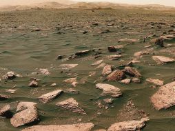 Rojo árido. Aeolis Mons, también conocido como Monte Sharp, una de las montañas conocidas en el cuarto planeta. NASA/JPL-CALTECH