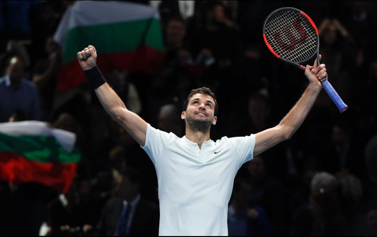 El búlgaro Grigor Dimitrov despachó sin problemas a Pablo Carreño y dominó en su grupo. EFE/W. Oliver