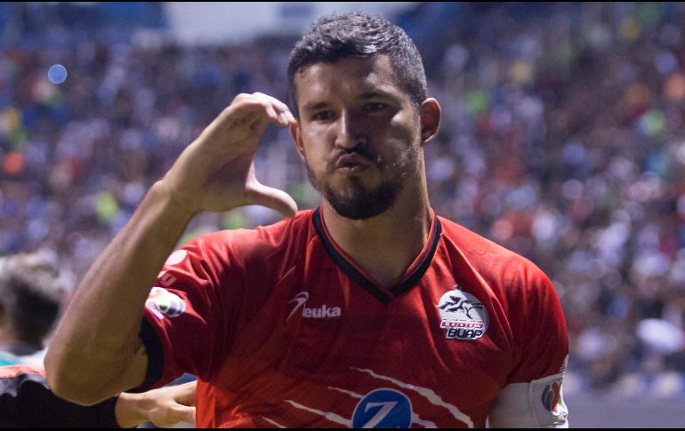 Francisco Javier Rodríguez le dio la victoria a los Lobos sobre el Puebla. EFE/F. Guasco