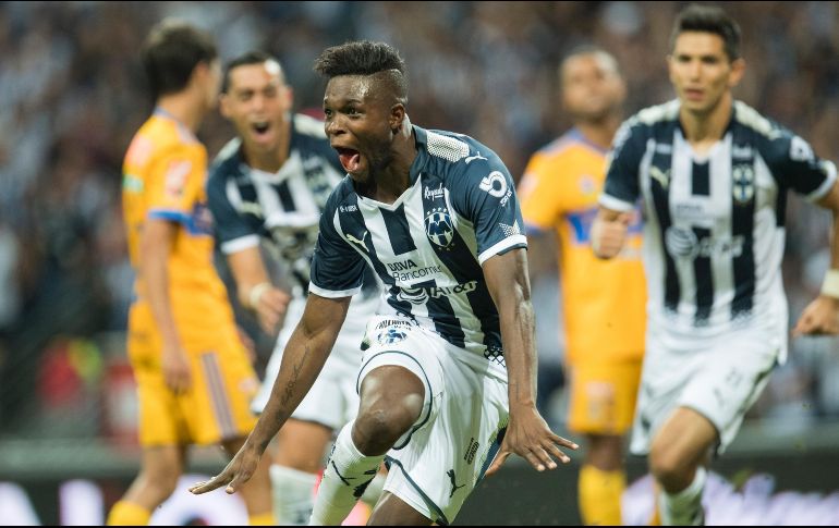 Avilés Hurtado celebra el segundo tanto de los Rayados. MEXSPORT/J. Martínez