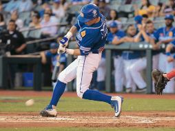 Charros terminó la primera mitad de la temporada en el cuarto peldaño del standing. En la foto, Carlos Figueroa en su turno al bate ante los Mayos de Navojoa. EL INFORMADOR/F. Atilano