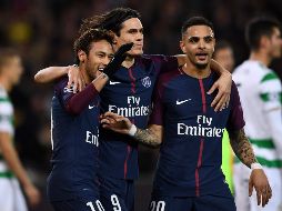 De poco les sirve a los escoceses anotar al primer minuto de juego; el PSG acaba imponiendo su ley. AFP/F. Fife