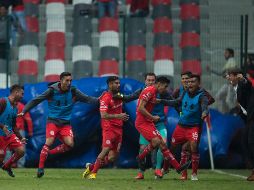 Pablo Barrientos celebra el gol que le dio el triunfo al Toluca. MEXSPORT/J. Ramírez