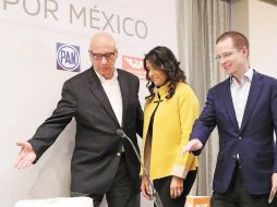 Movimiento Ciudadano, presidido por Dante Delgado (i), es el único que no ha presentado propuestas para el candidato presidencial. SUN / ARCHIVO