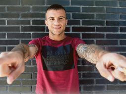 Con todo. El atacante uruguayo Christian Tabó no se achica, pese a que tienen que ir a Monterrey a ganarle al líder para acceder a las Semifinales del Apertura 2017. EL INFORMADOR/F. Atilano