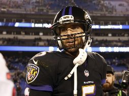 El mariscal de campo de los Cuervos, Joe Flacco, sumó 141 yardas con 20 pases completados de 32 intentados. AFP/J. Taetsch