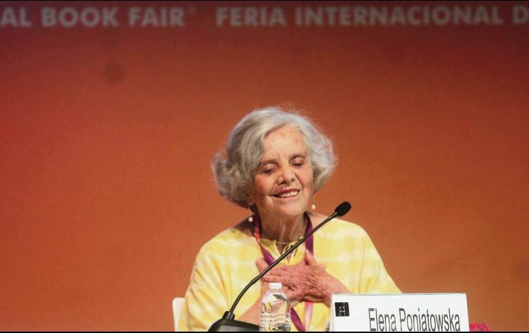 Elena Poniatowska. Ofreció una charla muy amena en el marco de la FIL. EL INFORMADOR/E. Barrera