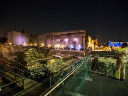 Con la iluminación, se da vida a los legados arquitectónicos para mostrar y ensalzar el valor del Templo Mayor. SUN/G. Espinosa