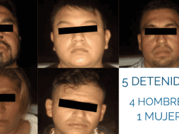 Se detuvo a cuatro hombres de 19. 29. 35 y 37 años de edad así como a una mujer de 36 años. TWITTER/ @SSP_CDMX