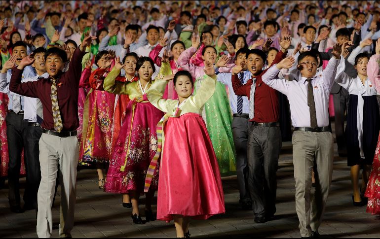 Corea del Norte organizó una masiva movilización en las calles. AP/ARCHIVO