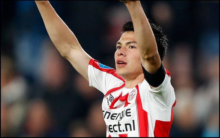 El mexicano Hirving ''Chucky'' Lozano no se pudo hacer presente en el marcador, pero fue una pieza clave para conseguir el triunfo. ESPECIAL / psv.nl