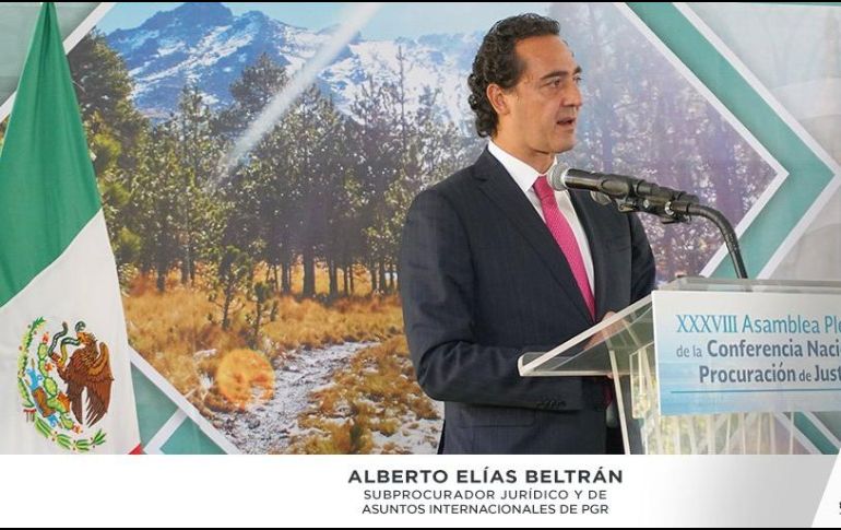 Elías Beltrán adelantó que el nuevo modelo de procuración se compone de cinco ejes. TWITTER / @AlbertoEBeltran