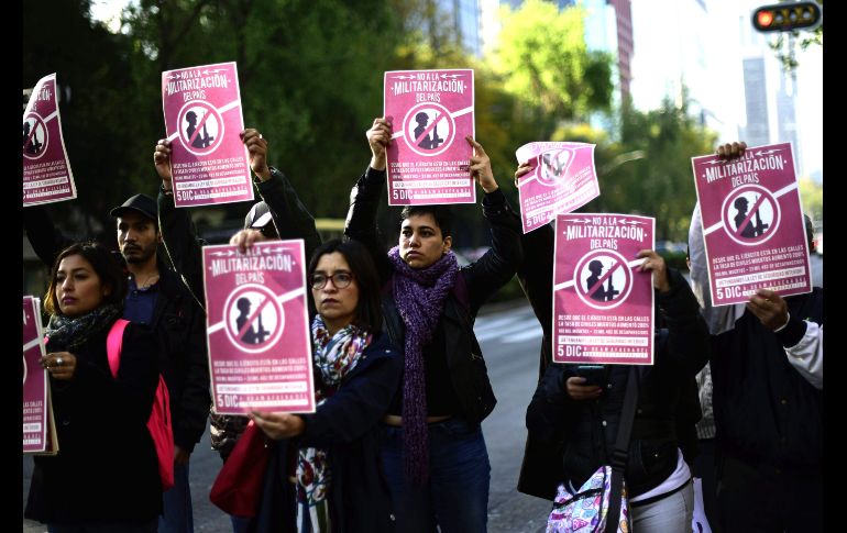 Una protesta en Ciudad de México contra el proyecto de ley de Seguridad Interior.