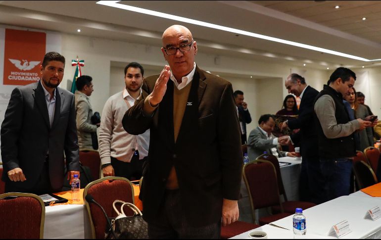 El líder nacional de Movimiento Ciudadano, Dante Delgado, en las actividades del Consejo Nacional del partido. SUN/C. Rogel