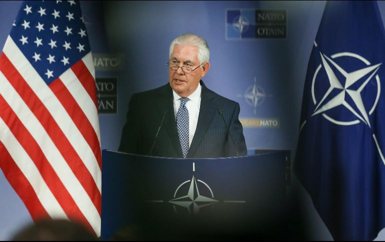 Tillerson pronunció un discurso ante la cumbre ministerial de la Organización para la Seguridad y Cooperación en Europa (OSCE). EFE/S. Lecocq