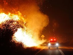 El incendio en San Diego se suma a otros cuatro que azotan desde hace días el noroeste de Los Ángeles. AP / K.C. Alfred