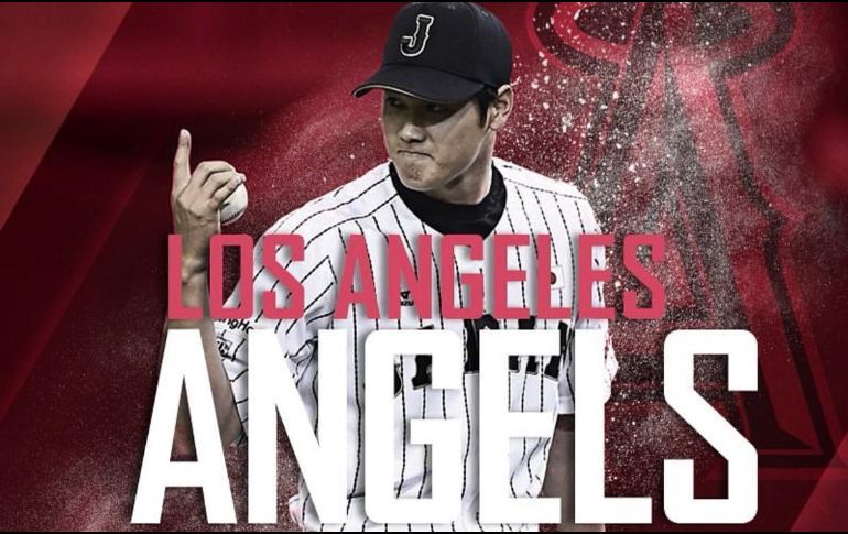Ohtani llega a los Angelinos procedente de los Nippon-Ham Fighters, de la Liga japonesa de beisbol. TWITTER/@MLB