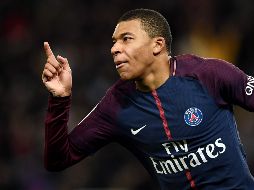 Kylian Mbappé festeja tras cerrar la cuenta del PSG en tiempo de reposición. AFP/F. Fife