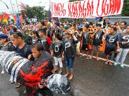 En la protesta, varios asistentes acusaron a Duterte de 