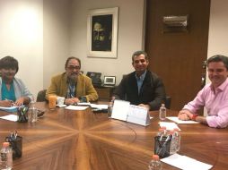 En la reunión también estuvo Aurelio Nuño, coordinador de campaña del precandidato presidencial del PRI, y Evelia Sandoval, secretaria general de Nueva Alianza. TWITTER / @Luiscasob