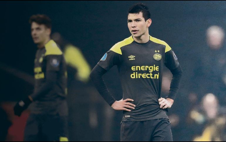 El “Chucky” Lozano fue maniatado por los defensores del Ajax, que le hicieron una marca pegajosa. ESPECIAL/PSV EINDHOVEN