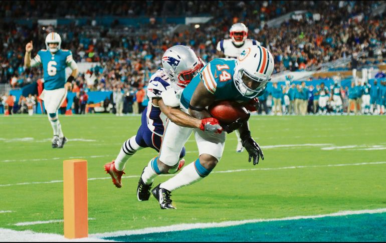 Nueva Inglaterra llegó a este encuentro con marca de ocho victorias al hilo, pero se toparon con unos Dolphins que jugaron sin complejos. AFP