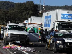 Los primeros informes señalan que los peregrinos viajaban en una camioneta que fue impactada por otra unidad de carga que transportaba fruta. SUN / O. Contreras