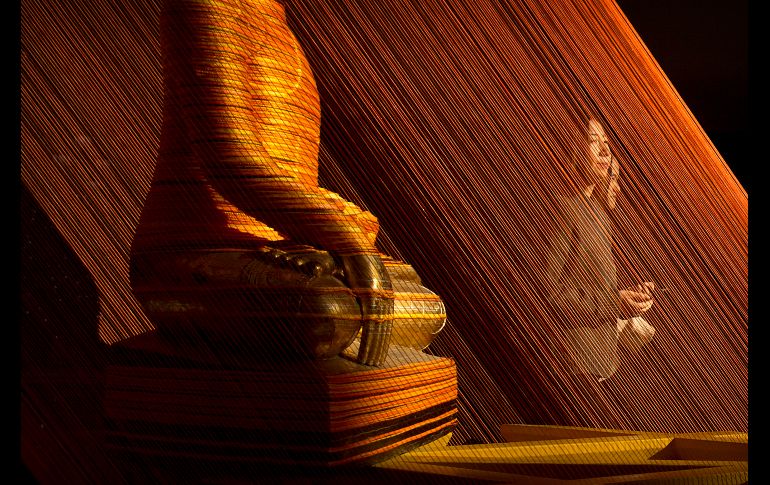 Detalle de una escultura del artista Yang Tao en un centro comercial en Pekín, China. AP/M. Schiefelbein