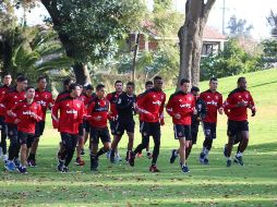 Los Zorros entrenaron este miércoles en las instalaciones del Atlas Country Club, como parte de los trabajos físicos en esta etapa de pretemporada.  TWITTER / @atlasfc