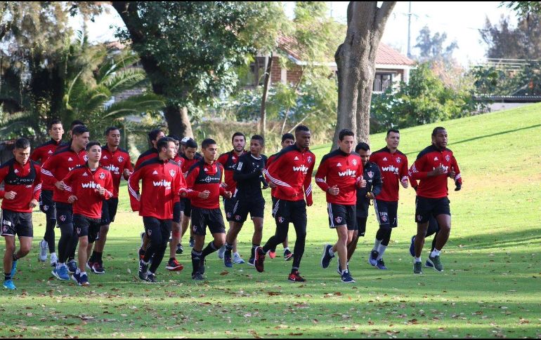 Los Zorros entrenaron este miércoles en las instalaciones del Atlas Country Club, como parte de los trabajos físicos en esta etapa de pretemporada.  TWITTER / @atlasfc