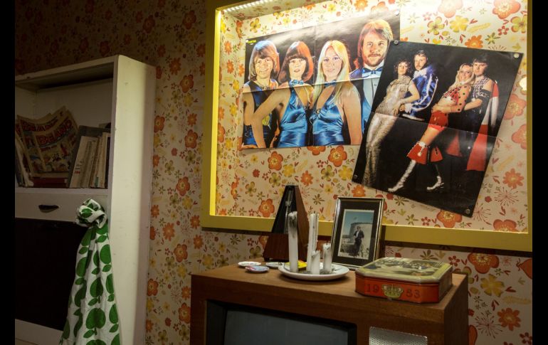 La exposición ha reunido objetos personales de los integrantes de Abba. EFE / V. Frankowski
