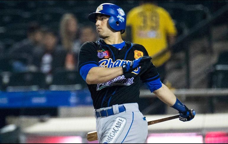 Amadeo Zazueta hizo hit en la tercera entrada, episodio donde los Charros ya aventajaban 7-0. FACEBOOK/CharrosBeisbolOficial