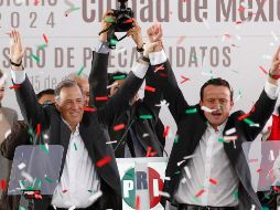 Meade Kuribreña acompañó a Mikel Arriola como precandidato del PRI a la jefatura del Gobierno capitalino. NOTIMEX/J. Pazos