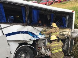Los pasajeron viajaban de Altamira, Tamaulipas para participar en un torneo de fútbol. ESPECIAL/ Protección Civil Jalisco