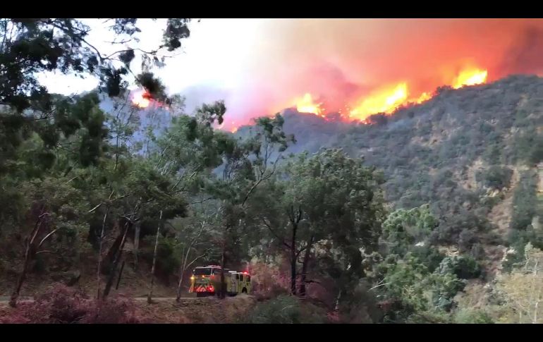 Los vientos de más de 100 kilómetros por hora y la nula presencia de lluvias en el área aumenta la peligrosidad del siniestro. EFE/M. Eliason