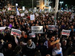 En las últimas semanas se han llevado a cabo protestas contra Netanyahu que lleva mucho tiempo en el cargo.EFE/A. Sultan
