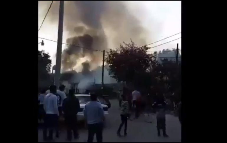 Poco después de las 14:00 de este lunes se registró la explosión. TWITTER / @LupitaJuarezH