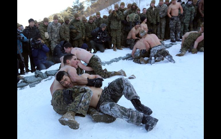 El frío y la nieve no los detienen para unas luchas