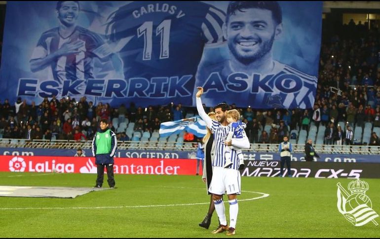 Vela deja la Liga española como segundo mejor goleador mexicano de la historia. TWITTER/@RealSociedad